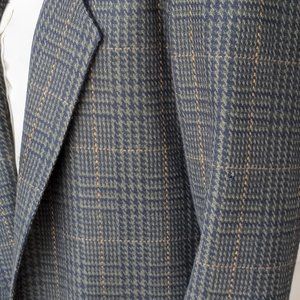 Casual Wool Single-Button Plaid Blazer, Size 8